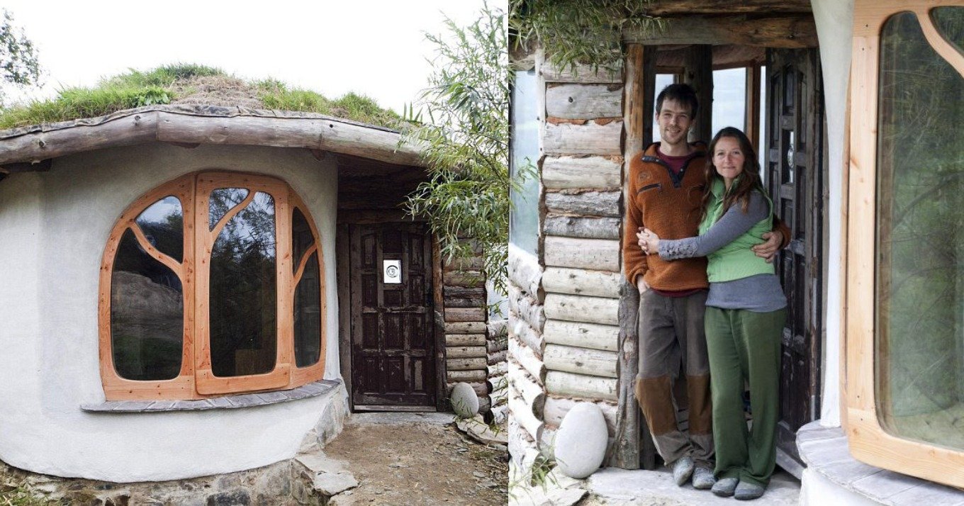 Ζευγάρι έχτισε μόνο του σπίτι με φυσικά υλικά, τους κόστισε 30.000 ευρώ και το εσωτερικό του εντυπωσιάζει