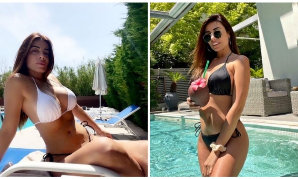 Η Μίνα Αρναούτη χαμογελάει ξανά και ποζάρει με σέξι μπικίνι μπροστά στην πισίνα