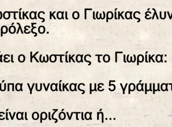 Ο Κωστίκας και ο Γιωρίκας έλυναν σταυρόλεξο