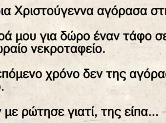 Αγόρασα Χριστούγεννα στην πεθερά μου για δώρο έναν τάφο σε ένα ωραίο νεκροταφείο