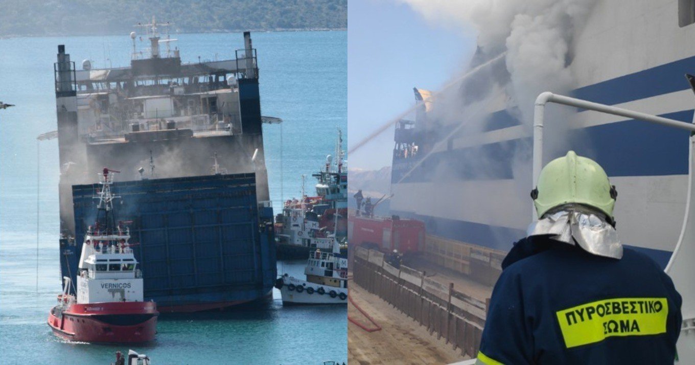 Euroferry Olympia: Εντοπίστηκε απανθρακωμένο πτώμα στο γκαράζ του πλοίου