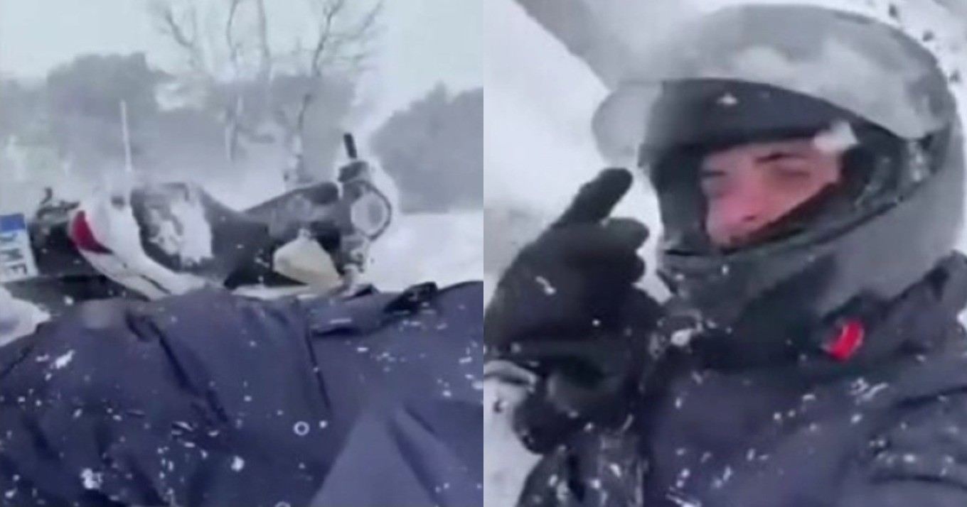«Είναι η 5η φορά που πέφτω…»: Συγκλονίζει το βίντεο του ντελιβερά που πάει παραγγελία μέσα στα χιόνια